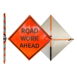 Roll Up Sign & Stand - Be Prepared To Stop Reflective Road Work Roll Up Traffic Sign